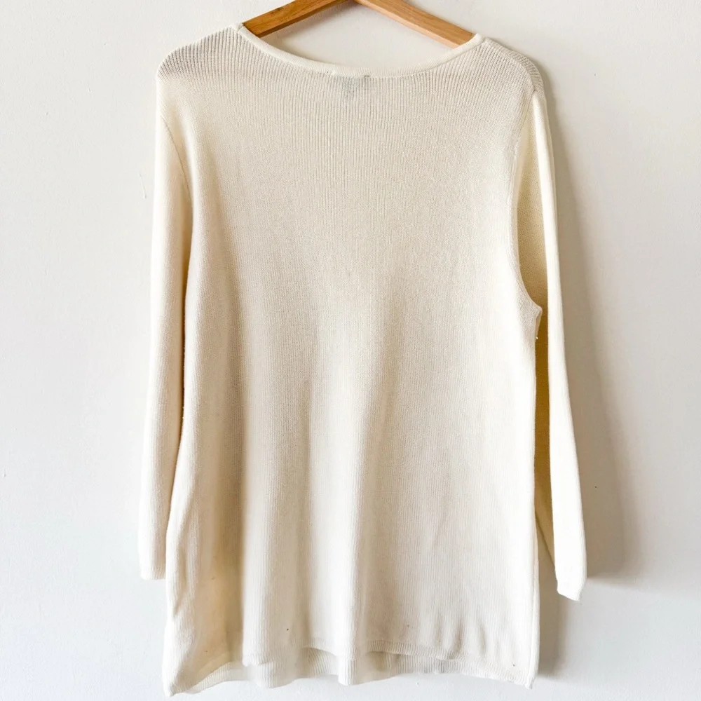 The‎ Limited Ivory Knit Crewneck Sweater Size XL